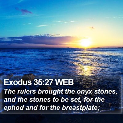 Exodus 35:27 WEB Bible Verse Image