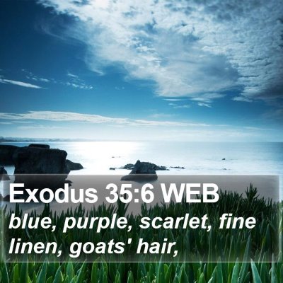 Exodus 35:6 WEB Bible Verse Image
