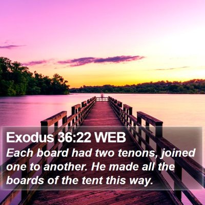 Exodus 36:22 WEB Bible Verse Image