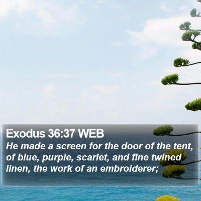 Exodus 36:37 WEB Bible Verse Image