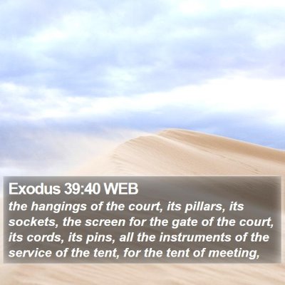 Exodus 39:40 WEB Bible Verse Image