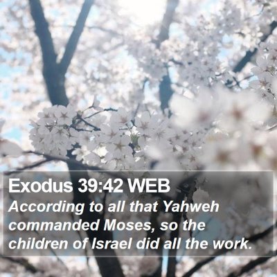 Exodus 39:42 WEB Bible Verse Image