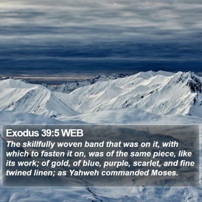 Exodus 39:5 WEB Bible Verse Image