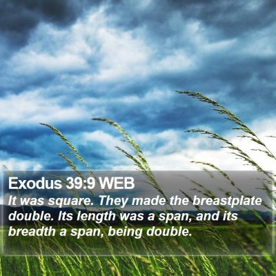 Exodus 39:9 WEB Bible Verse Image
