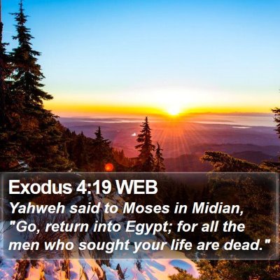 Exodus 4:19 WEB Bible Verse Image
