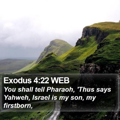 Exodus 4:22 WEB Bible Verse Image