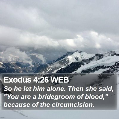 Exodus 4:26 WEB Bible Verse Image
