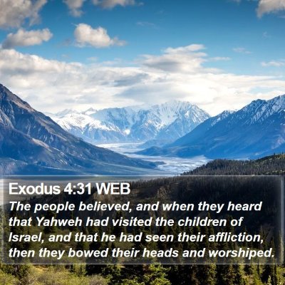 Exodus 4:31 WEB Bible Verse Image