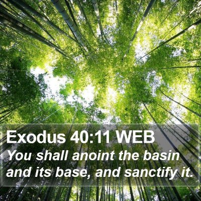 Exodus 40:11 WEB Bible Verse Image