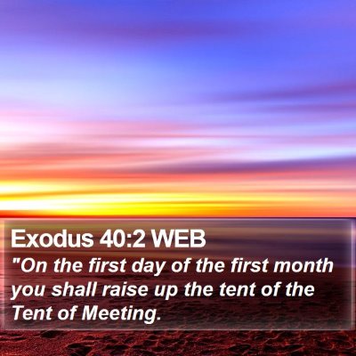 Exodus 40:2 WEB Bible Verse Image