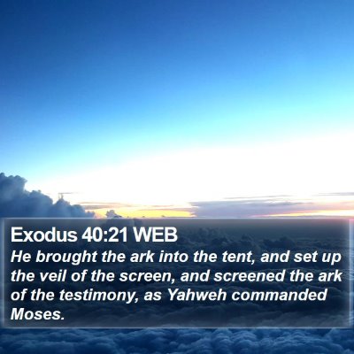 Exodus 40:21 WEB Bible Verse Image