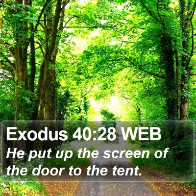 Exodus 40:28 WEB Bible Verse Image