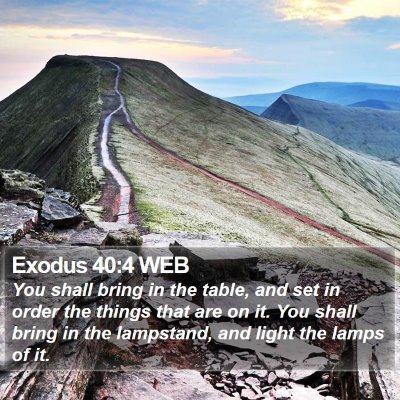Exodus 40:4 WEB Bible Verse Image