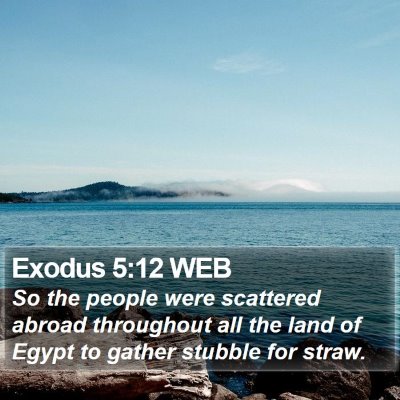 Exodus 5:12 WEB Bible Verse Image