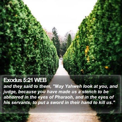 Exodus 5:21 WEB Bible Verse Image