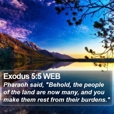 Exodus 5:5 WEB Bible Verse Image