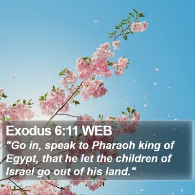 Exodus 6:11 WEB Bible Verse Image