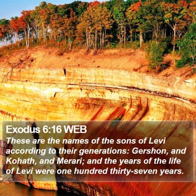 Exodus 6:16 WEB Bible Verse Image