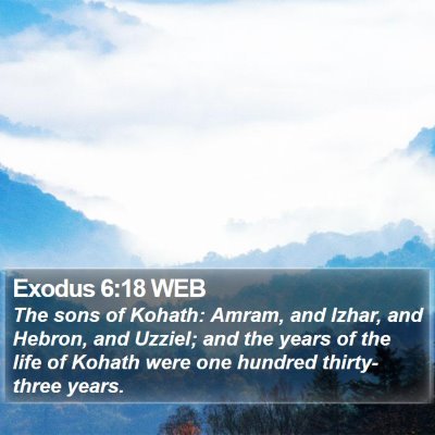 Exodus 6:18 WEB Bible Verse Image