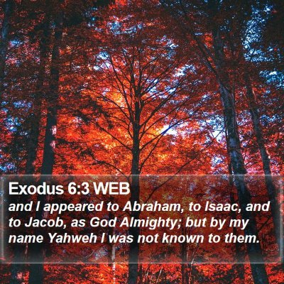 Exodus 6:3 WEB Bible Verse Image