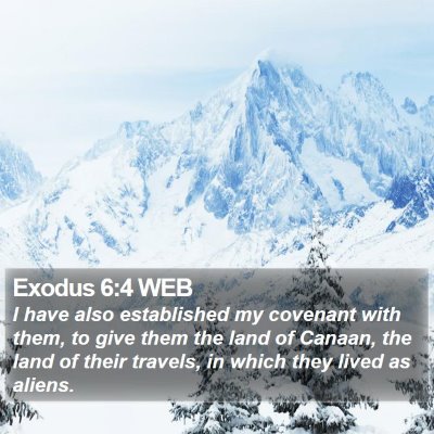 Exodus 6:4 WEB Bible Verse Image