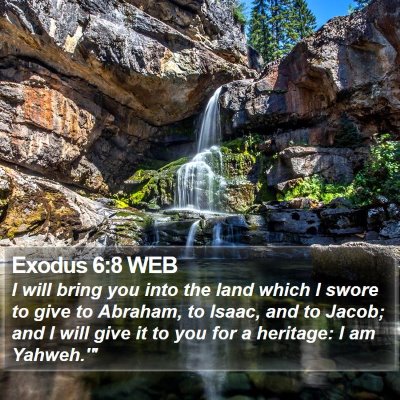 Exodus 6:8 WEB Bible Verse Image