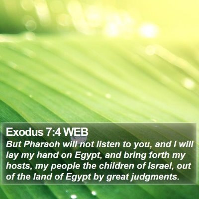 Exodus 7:4 WEB Bible Verse Image