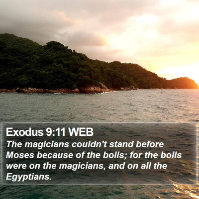 Exodus 9:11 WEB Bible Verse Image