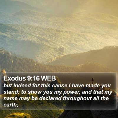 Exodus 9:16 WEB Bible Verse Image