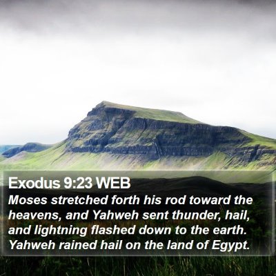 Exodus 9:23 WEB Bible Verse Image