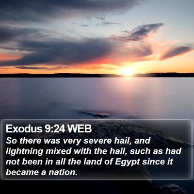 Exodus 9:24 WEB Bible Verse Image