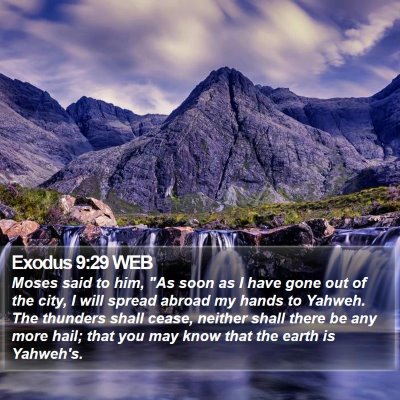 Exodus 9:29 WEB Bible Verse Image