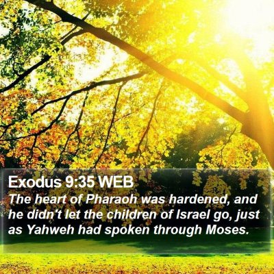 Exodus 9:35 WEB Bible Verse Image
