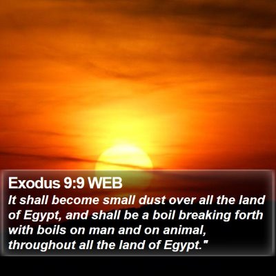 Exodus 9:9 WEB Bible Verse Image