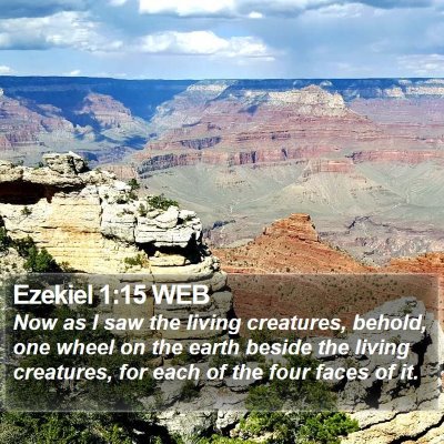 Ezekiel 1:15 WEB Bible Verse Image
