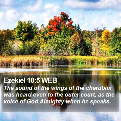 Ezekiel 10:5 WEB Bible Verse Image