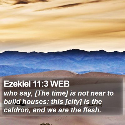 Ezekiel 11:3 WEB Bible Verse Image