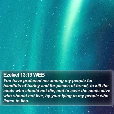 Ezekiel 13:19 WEB Bible Verse Image