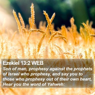 Ezekiel 13:2 WEB Bible Verse Image