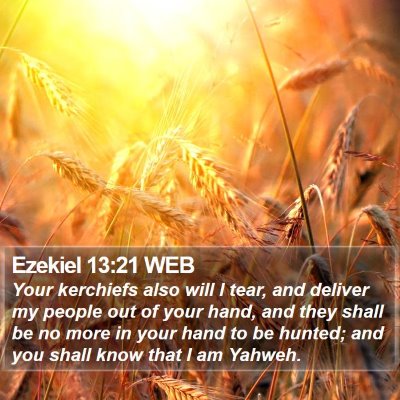 Ezekiel 13:21 WEB Bible Verse Image