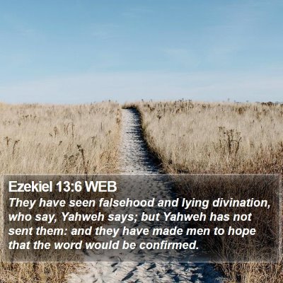 Ezekiel 13:6 WEB Bible Verse Image