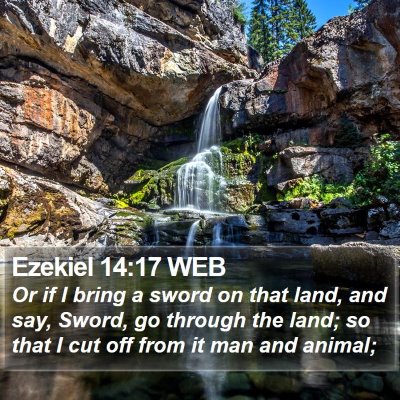 Ezekiel 14:17 WEB Bible Verse Image