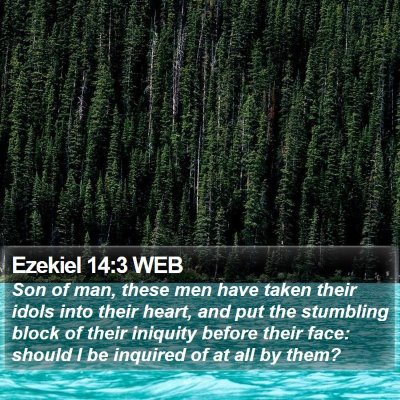 Ezekiel 14:3 WEB Bible Verse Image
