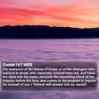 Ezekiel 14:7 WEB Bible Verse Image