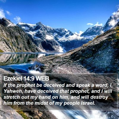 Ezekiel 14:9 WEB Bible Verse Image