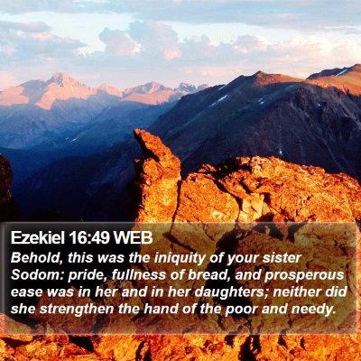 Ezekiel 16:49 WEB Bible Verse Image