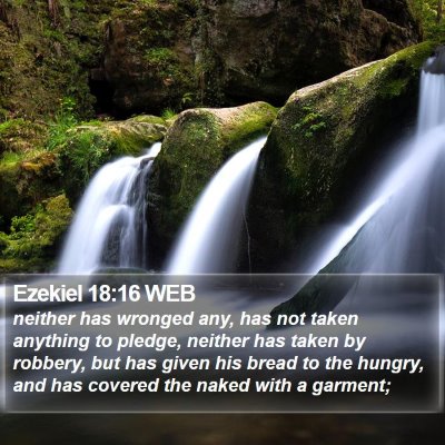 Ezekiel 18:16 WEB Bible Verse Image