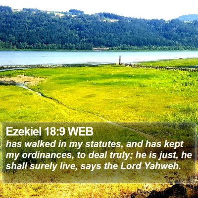 Ezekiel 18:9 WEB Bible Verse Image