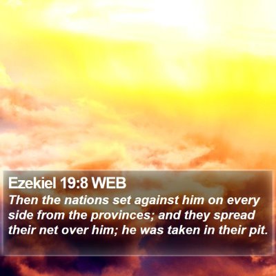 Ezekiel 19:8 WEB Bible Verse Image