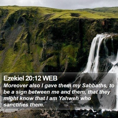 Ezekiel 20:12 WEB Bible Verse Image